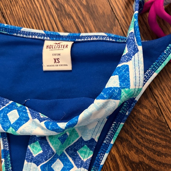 Hollister Blue and Pink Cheeky Bikini Bottom - Picture 3 of 3